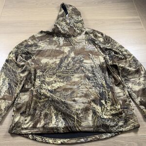 Realtree Jacket Men 3XL MAX-1 XT Camo Fleece Pullover Zip Pockets Sweatshirt
